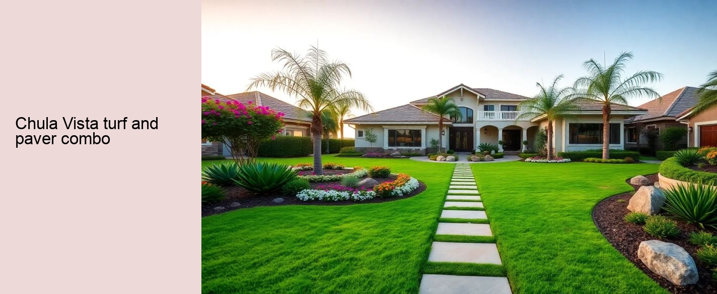 Chula Vista turf and paver combo