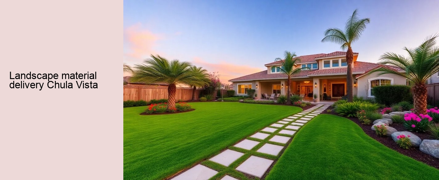 landscape material delivery Chula Vista